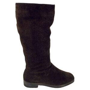 Bally Boots Womens 8B Narrow Width Brown Tall Leather Suede Sherpa Lined Vtg